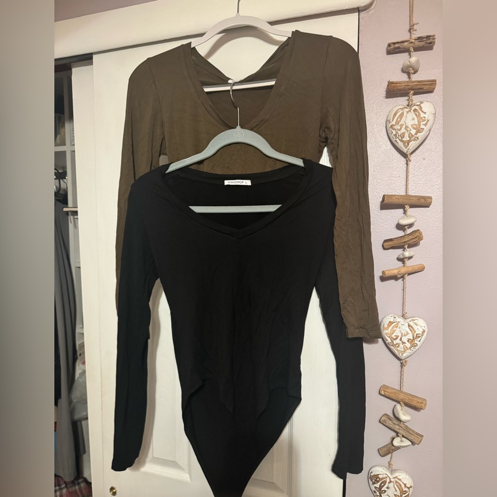 Black and green Long Sleeve Bodysuit